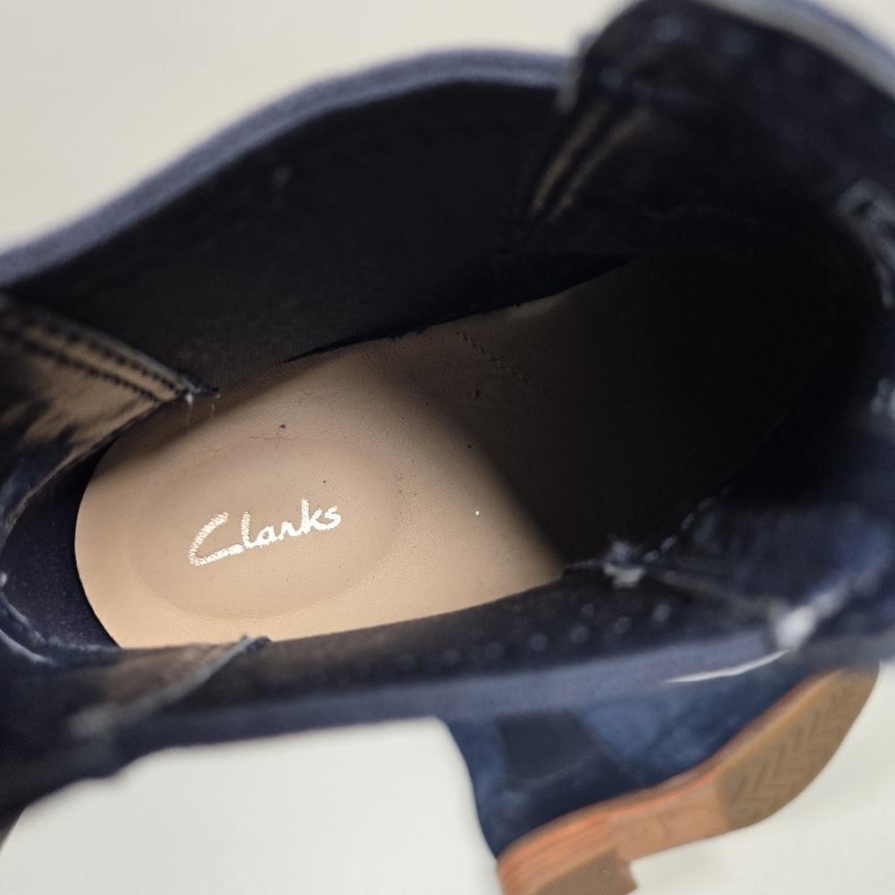 Clarks Blue Standard Fit Leather Havisham Top Boots - Picture 7 of 7